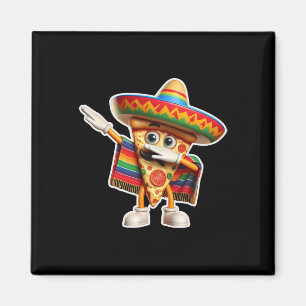 Funny Dabbing Mexikos Pizza Dance Food Lover Gradu Magnet