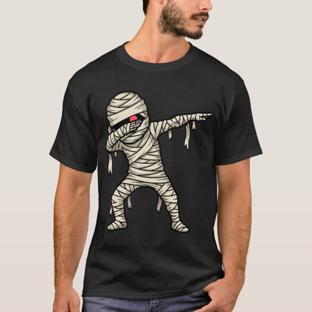Funny Dabbing Mummy Streetwear Halloween Tee Scary (Vorderseite)