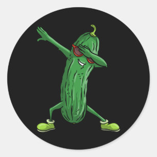 Funny Dabbing Niedliches Darbietungspapier Runder Aufkleber
