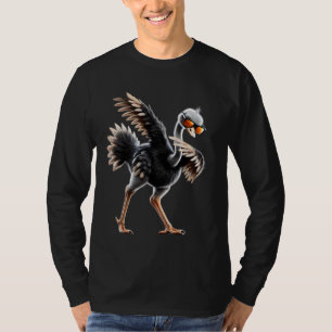 Funny Dabbing Ostrich Bird Lover Dab Vogelbeobacht T-Shirt