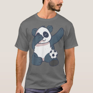 Funny Dabbing Panda Bear Soccer Player Sport Enthu T-Shirt