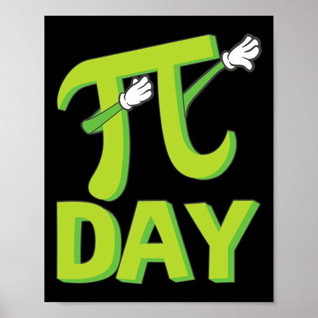 Funny Dabbing Pi Day Party Poster (Vorne)