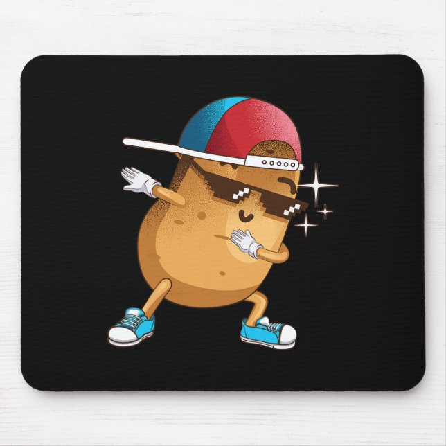 Funny Dabbing Potato Geschenk Coole Tanzspuden Ang Mousepad (Vorne)