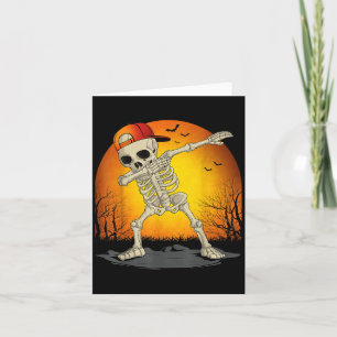 Funny Dabbing Skelett Skull Halloween Für Kinder B Karte