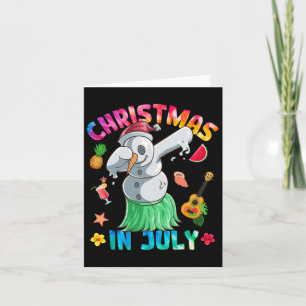 Funny Dabbing Snowman Weihnachten im Juli Gefärbte Karte