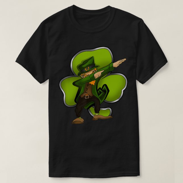 Funny Dabbing St Patricks Day Kinder T-Shirt (Design vorne)