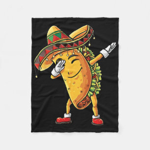 Funny Dabbing Taco Cinco De Mayo Kinder Junge Männ Fleecedecke