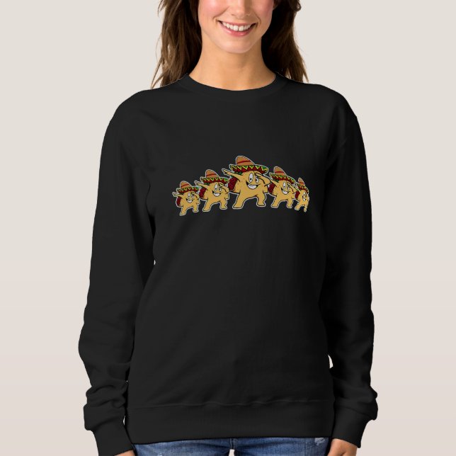 Funny Dabbing Taco Squad Cinco De Mayo for Men Wom Sweatshirt (Vorderseite)