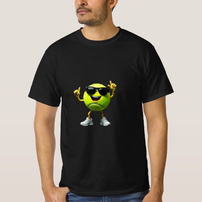 Funny Dabbing Tennis Ball Sportler T-Shirt (Vorderseite)
