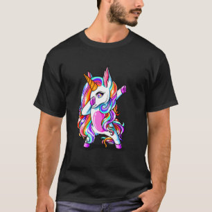 Funny Dabbing Unicorn Hip Hop Dab Tanz Girl T-Shirt