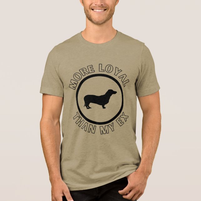 Funny dachshund dog Tri-Blend shirt (Vorderseite)