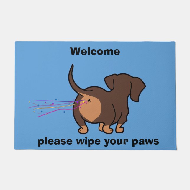 Funny Dachshund Fußmatte (Vorderseite)