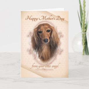 Funny Dachshund Mother's Day Card Karte
