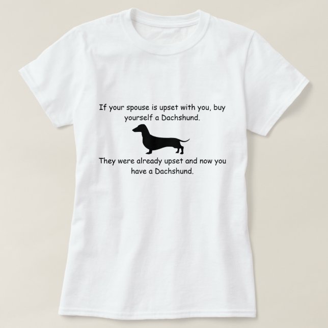 Funny Dachshund  T-Shirt (Design vorne)