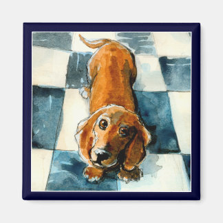 Funny Dackel dog magnet