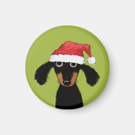 Funny Dackel Dog Santa | Niedliche Dackel zu Weihn Magnet
