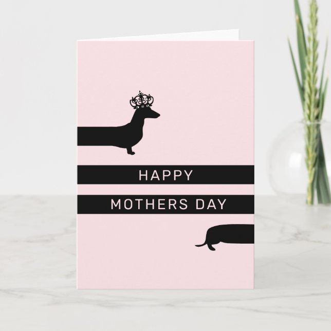 Funny Dackel Happy Mother Day Karte (Vorderseite)