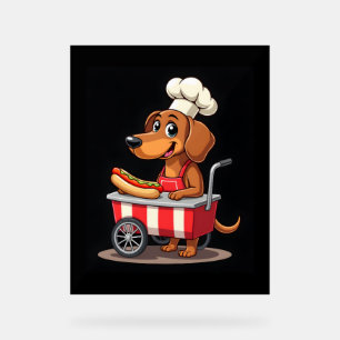 Funny Dackel Hund Hotdog Sandwich Würstchen Wurst Acrylschild