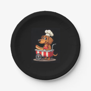 Funny Dackel Hund Hotdog Sandwich Würstchen Wurst Pappteller