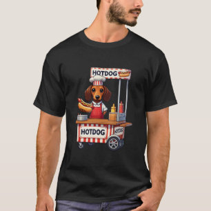 Funny Dackel Hund Hotdog Sandwich Würstchen Wurst T-Shirt