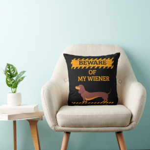 Funny Dackel Hund Lover Vorsicht vor meiner Dackel Kissen