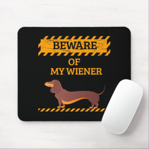 Funny Dackel Hund Lover Vorsicht vor meiner Dackel Mousepad