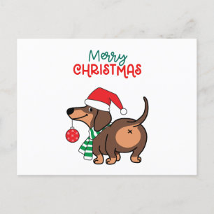 Funny Dackel Hund Niedlich Frohe Weihnachten