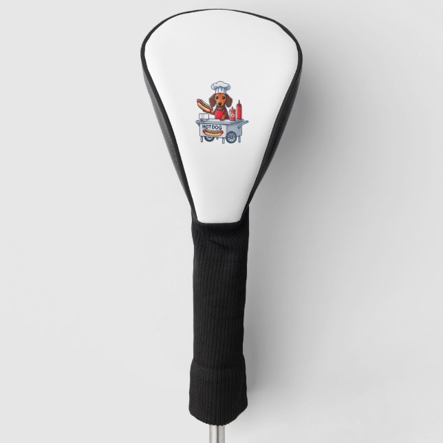 Funny Dackel Hund Würstchen Wurst Hotdog Sandwich Golf Headcover (Vorderseite)