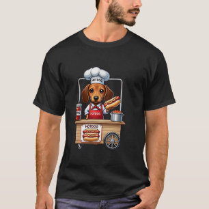 Funny Dackel Hund Würstchen Wurst Hotdog Sandwich T-Shirt