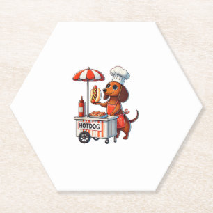Funny Dackel Hund Würstchen Wurst Hotdog Sandwich Untersetzer