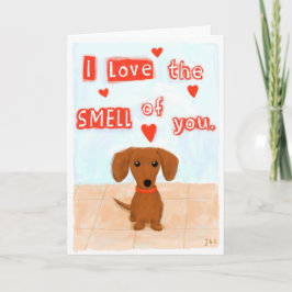 Funny Dackel Liebe Valentine's Day Hearts Hund Feiertagskarte