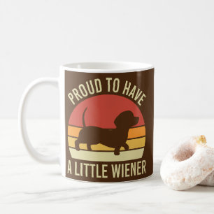 Funny Dackel Mama stolz auf eine kleine Dackel Kaffeetasse
