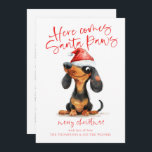 Funny Dackel Santa Paws 2025 Kalender Weihnachten<br><div class="desc">Funny Dackel Santa Paws 2025 Kalender Weihnachten. Verfügbar in digitaler Form und gedruckt. Festlicher Spaß für Ihre Urlaubswünsche, mit diesem lustigen Design mit einem frechen Weiner Hund in seiner Weihnachtsmannmütze. Hier kommt Santa Paws und Frohe Weihnachten sind in einem Set modernen Drehbuch und leicht personalisieren Sie Ihren Gruß und Namen...</div>