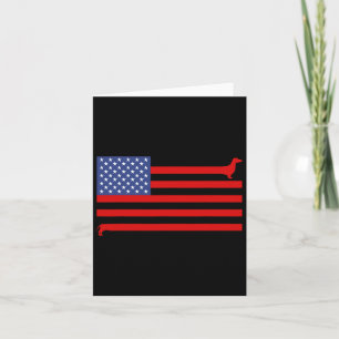 Funny Dackel USA Flag 4. Juli Patriotic Dox Karte