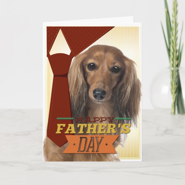 Funny Dackel Vatertag Card Karte (Vorderseite)