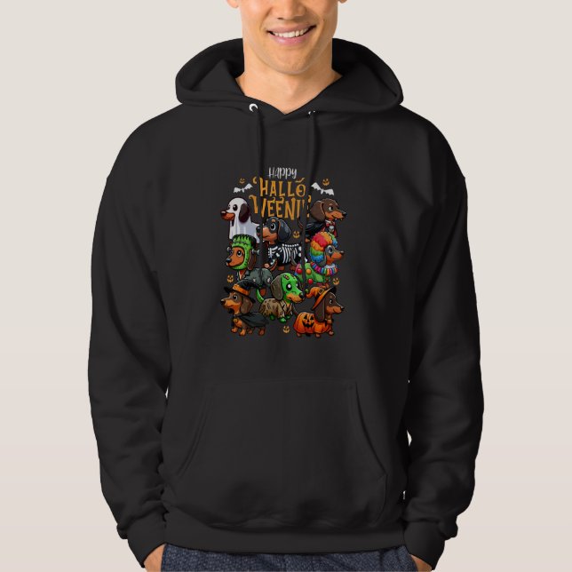 Funny Dackel Würstchen Dackel Halloween Kostüme Mä Hoodie (Vorderseite)