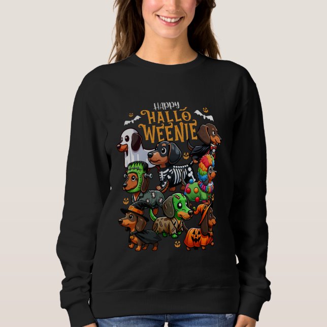 Funny Dackel Würstchen Dackel Halloween Kostüme Mä Sweatshirt (Vorderseite)