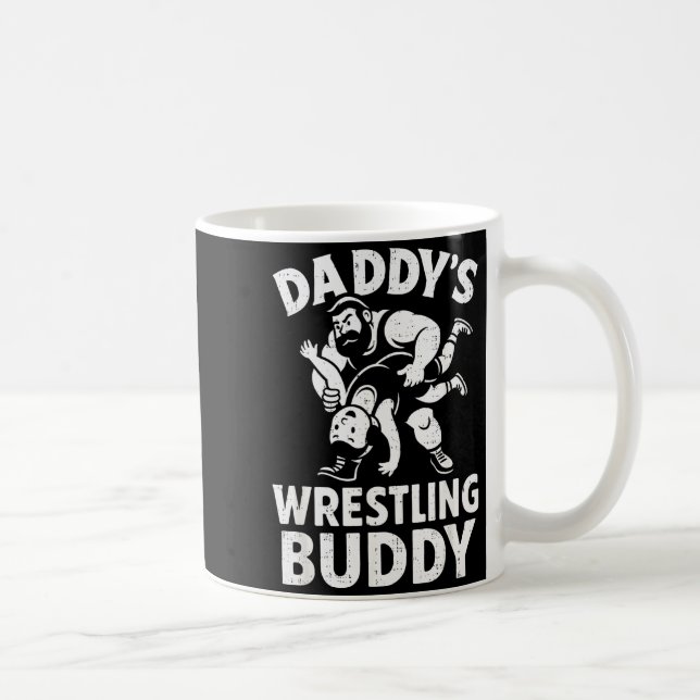 Funny Dad And Son Daughter Kids Wrestling Wrestler Kaffeetasse (Rechts)