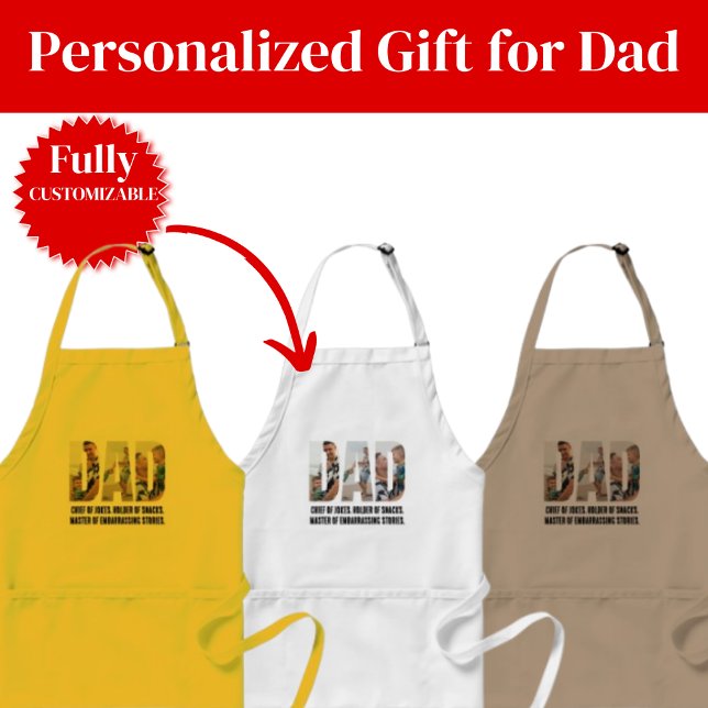 Funny Dad Apron – Chief of Jokes & Snack Holder Schürze (Funny Dad Apron – Chief of Jokes & Snack Holder
)