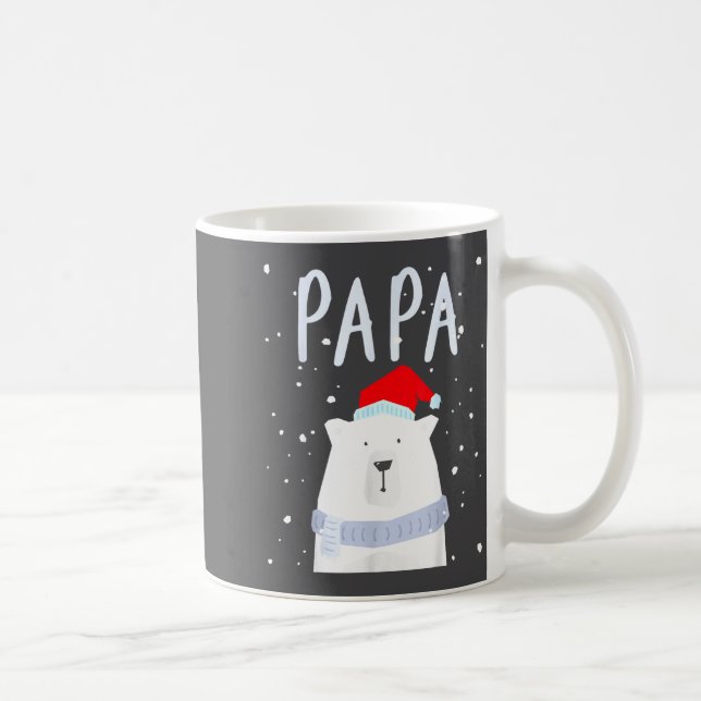 Funny Dad Bear Christmas Saint Hat Couples Family  Kaffeetasse (Rechts)
