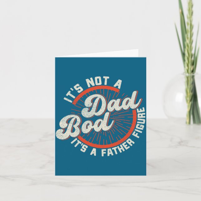 Funny Dad Bod Father Figure Quote Gift  Karte (Vorderseite)