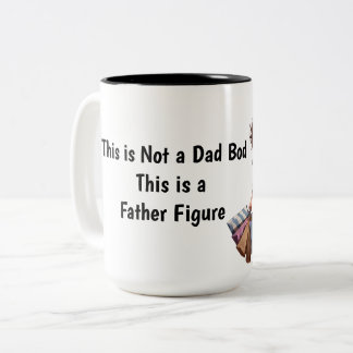 Funny Dad Coffee “Father Figure”  Dad Bod Mug Zweifarbige Tasse