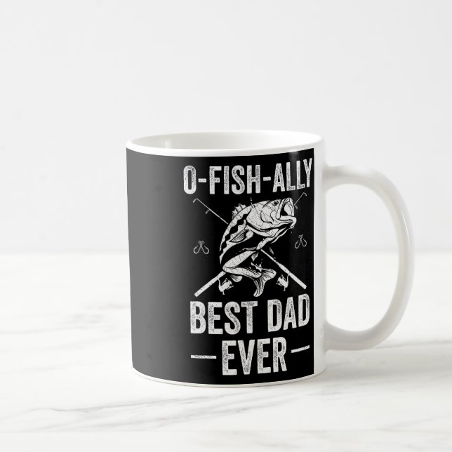 Funny Dad Fish B Fishing Father  Kaffeetasse (Rechts)