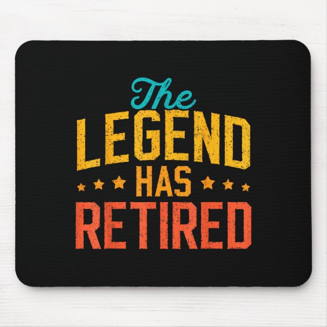 Funny Dad Grandpa Retirement The Legend Has Retire Mousepad (Vorne)