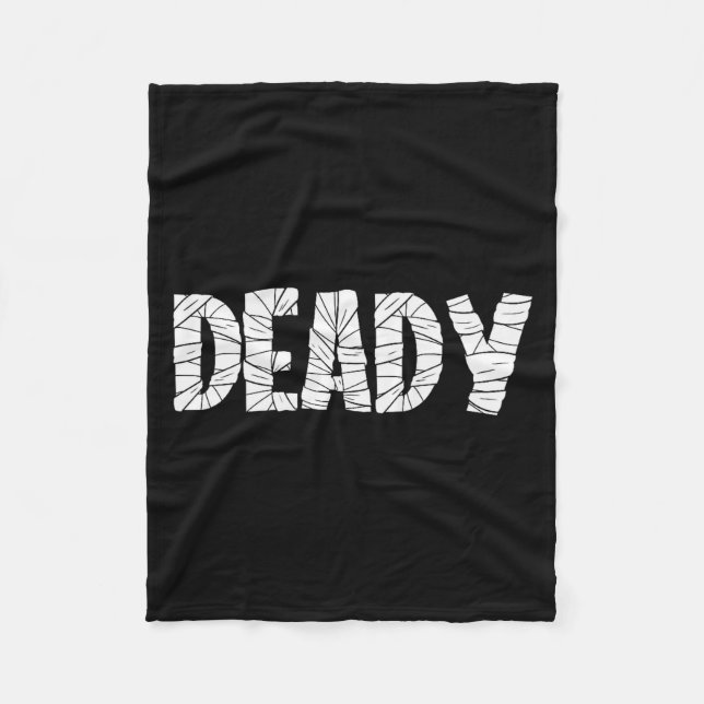 Funny Dad Halloween Deady Mummy Halloween Matching Fleecedecke (Vorderseite)