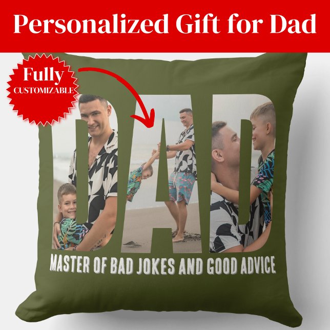 Funny Dad Humor Present Christmas Throw Pillow Kissen (Funny Dad Humor Present Christmas Throw Pillow)