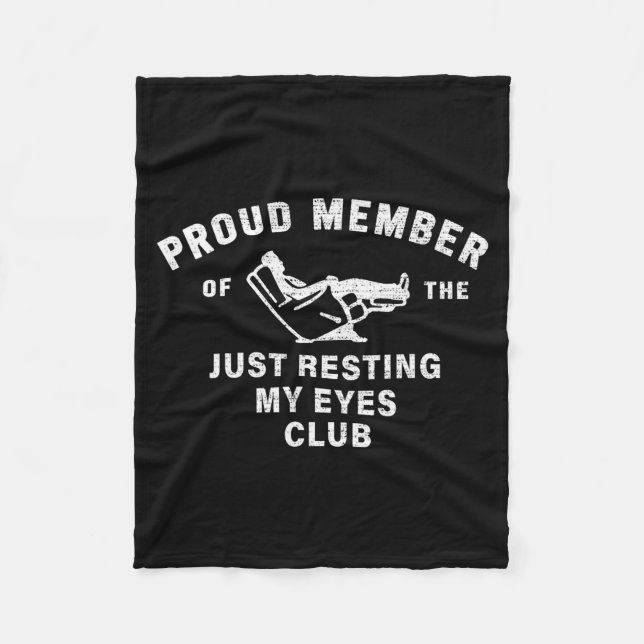 Funny Dad,just Resting My Eyes For Dad Gift Dad Fa Fleecedecke (Vorderseite)