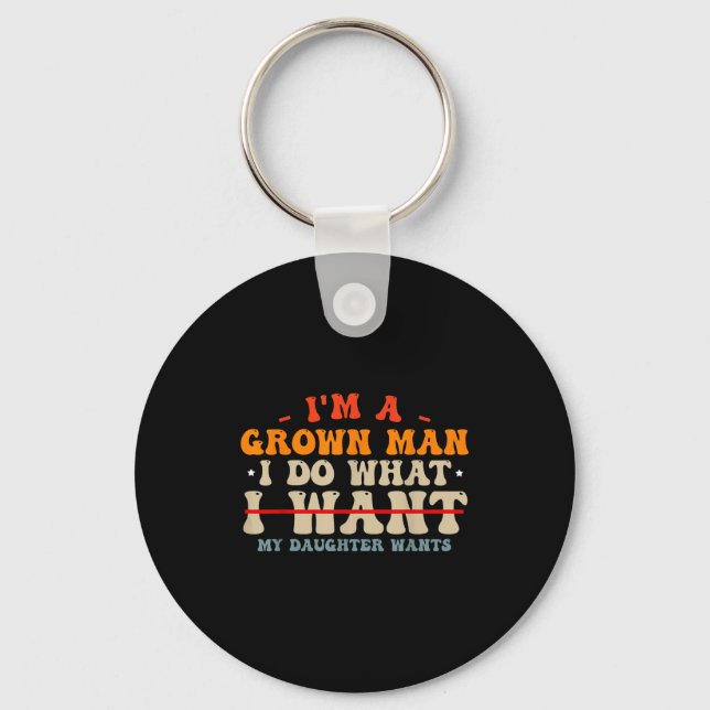 Funny Dad Shirts From Daughter I Do What My Daught Schlüsselanhänger (Vorderseite)