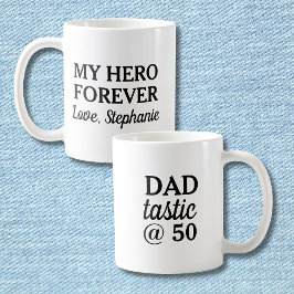 Funny Dad Tastic @50 Hero Forever 50th Birthday Kaffeetasse