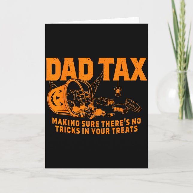 Funny Dad Tax Halloween  Karte (Vorderseite)